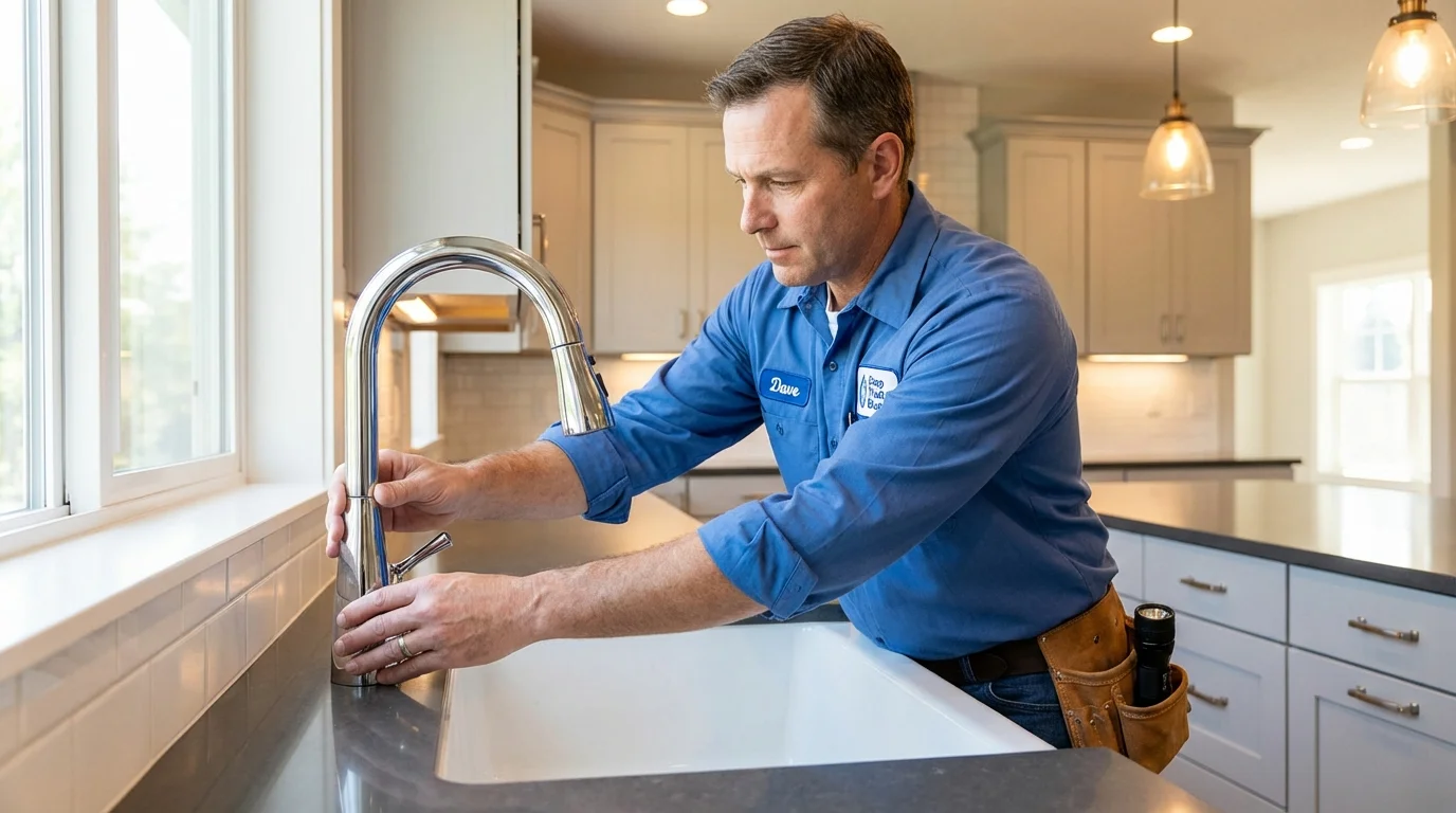 Kitchen faucet installation by Johns Plumbing LLC in Long Branch